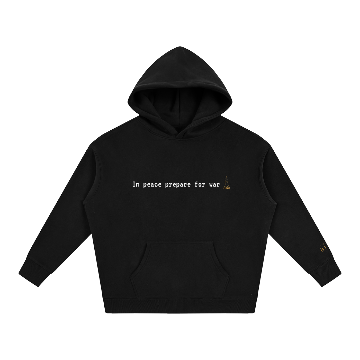 Oversize Fleeced Hoodie - In Peace Prepare For War